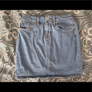 tight jean mini skirt